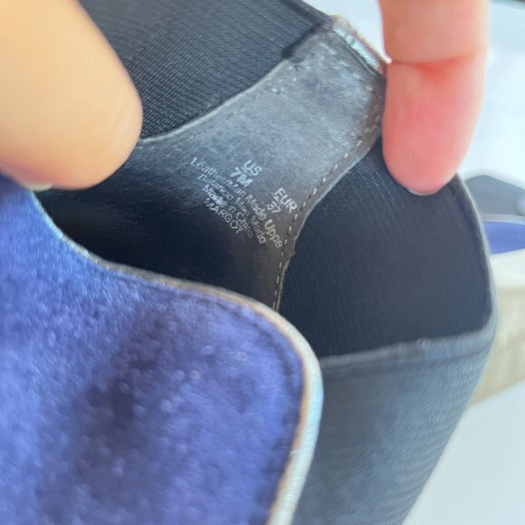 Sam Edelman Margot High Top Chelsea Sneaker Size 7M Blue Suede Leather Shoes - Picture 6 of 8